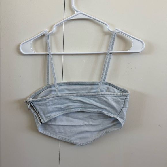 Zara Cropped Denim Top Size Extra Small - Picture 2 of 2